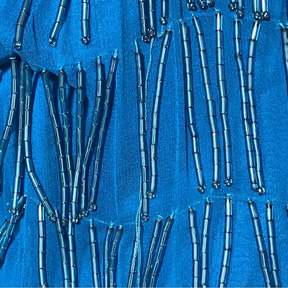 Vintage NWT Alyce Designs Blue Beaded Dress - Picture 10 of 16